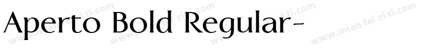 Aperto Bold Regular字体转换